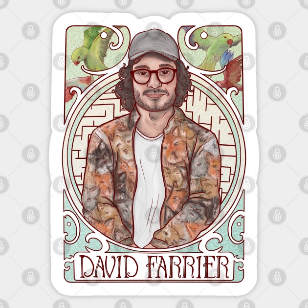 David Farrier Art Nouveau Sticker by Jewelia